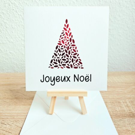 Carte "Joyeux Noël" – Sapin graphique